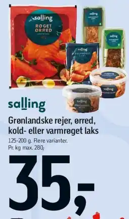 Føtex Grønlandske rejer, ørred, kold- eller varmrøget laks tilbud