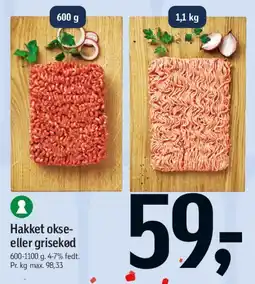 Føtex Hakket okse- eller grisekød tilbud