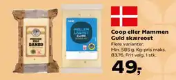 SuperBrugsen Coop eller Mammen Guld skæreost tilbud