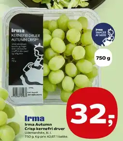 SuperBrugsen Irma Autumn Crisp kernefri druer tilbud