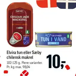 Føtex Elvira tun eller Sæby chilensk makrel tilbud