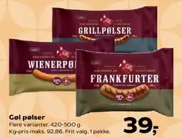 SuperBrugsen Gøl pølser tilbud