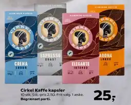 SuperBrugsen Cirkel Kaffe kapsler tilbud