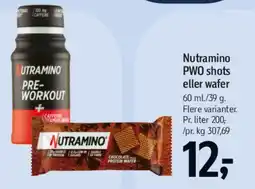 Føtex Nutramino PWO shots eller wafer tilbud