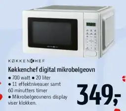 Føtex Køkkenchef digital mikrobølgeovn tilbud