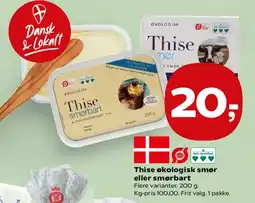 SuperBrugsen Thise økologisk smør eller smørbart tilbud