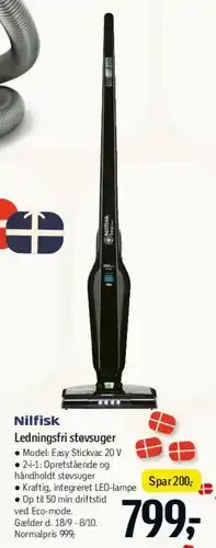 Føtex Nilfisk Ledningsfri støvsuger tilbud