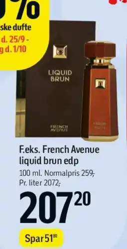 Føtex F.eks. French Avenue liquid brun edp tilbud