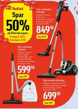 Føtex Spar 50% på Tefal støvsuger tilbud
