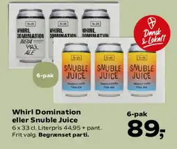 SuperBrugsen Whirl Domination eller Snuble Juice (6-pak) tilbud