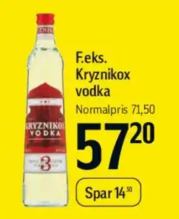 Føtex Kryznikox vodka tilbud