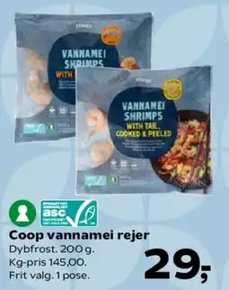SuperBrugsen Coop vannamei rejer tilbud