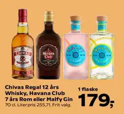 SuperBrugsen Chivas Regal 12 års, Havana Club 7 års eller Malfy Gin tilbud