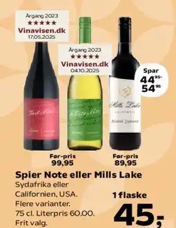 SuperBrugsen Spier Note eller Mills Lake tilbud