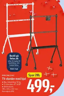Føtex TV-stander med hjul tilbud