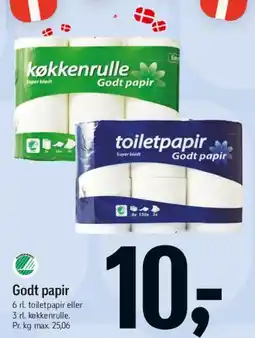Føtex Godt papir (toiletpapir / køkkenrulle) tilbud