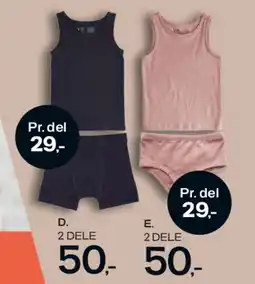 Føtex Børneundertøj (top & shorts) - 2 dele tilbud