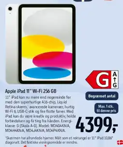 Føtex Apple iPad 11 Wi‑Fi 256 GB tilbud