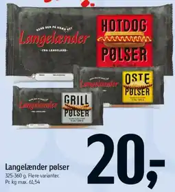 Føtex Langelænder pølser tilbud