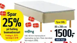 Føtex Salling boxmadras tilbud