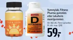 Føtex Yummylab / Fitness Pharma gummies / Lækaform tilbud