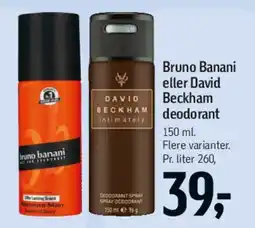 Føtex Bruno Banani eller David Beckham deodorant tilbud