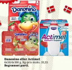Dagli'Brugsen Danonino eller Actimel tilbud