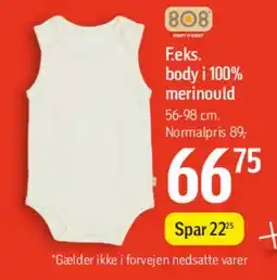 Føtex F.eks. body i 100% merinould tilbud