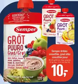 Føtex Semper gröt / puuro (pose) tilbud