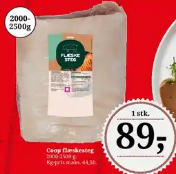 Dagli'Brugsen Coop flæskesteg tilbud