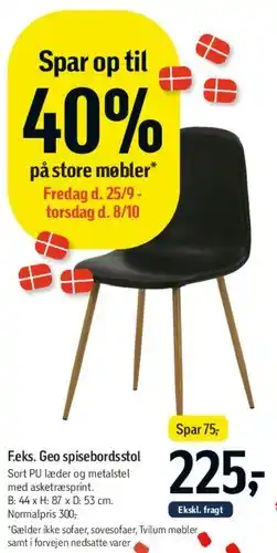 Føtex Geo spisebordsstol tilbud