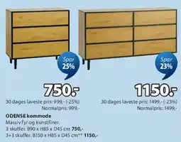 JYSK ODENSE kommode tilbud