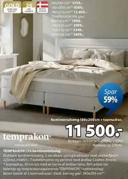 JYSK TEMPRAKON kontinentalseng (inkl. topmadras) tilbud