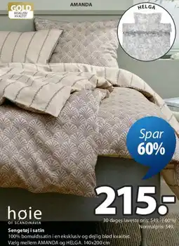 JYSK Sengetøj i satin tilbud