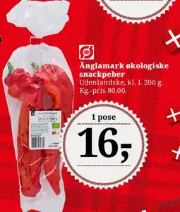 Dagli'Brugsen Änglamark økologiske snackpeber tilbud