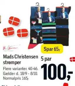 Føtex Mads Christensen strømper tilbud