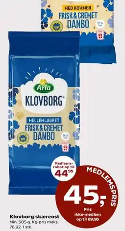 Dagli'Brugsen Klovborg skæreost tilbud