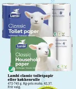 Dagli'Brugsen Lambi classic toiletpapir eller køkkenrulle tilbud