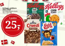 Dagli'Brugsen Kelloggs, guldkorn eller cruesli tilbud