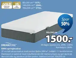 JYSK EIMA springmadras tilbud