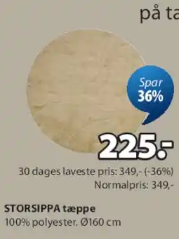 JYSK STORSIPPA tæppe tilbud