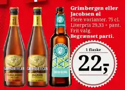Dagli'Brugsen Grimbergen eller Jacobsen øl tilbud