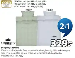 JYSK Sengtøj percale (KRONBORG) tilbud