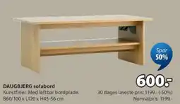 JYSK DAUGBJERG sofabord tilbud