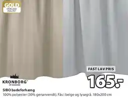 JYSK SIBO badeforhæng tilbud