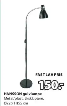 JYSK HANSSON gulvlampe tilbud