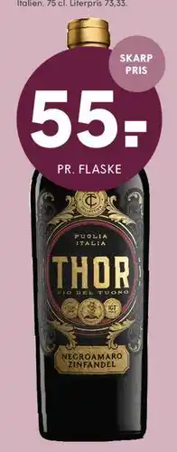 SPAR Thor Negroamaro Zinfandel tilbud