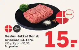 SPAR Gestus Hakket Dansk Grisekød 14-18% tilbud