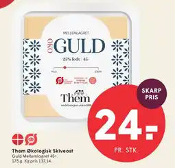 SPAR Them Økologisk Skiveost - Guld tilbud