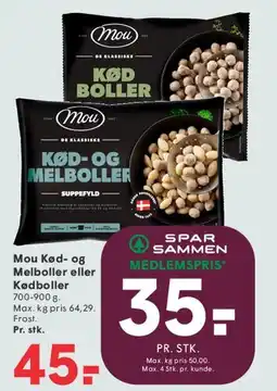 SPAR Mou Kød- og Melboller / Kødboller tilbud